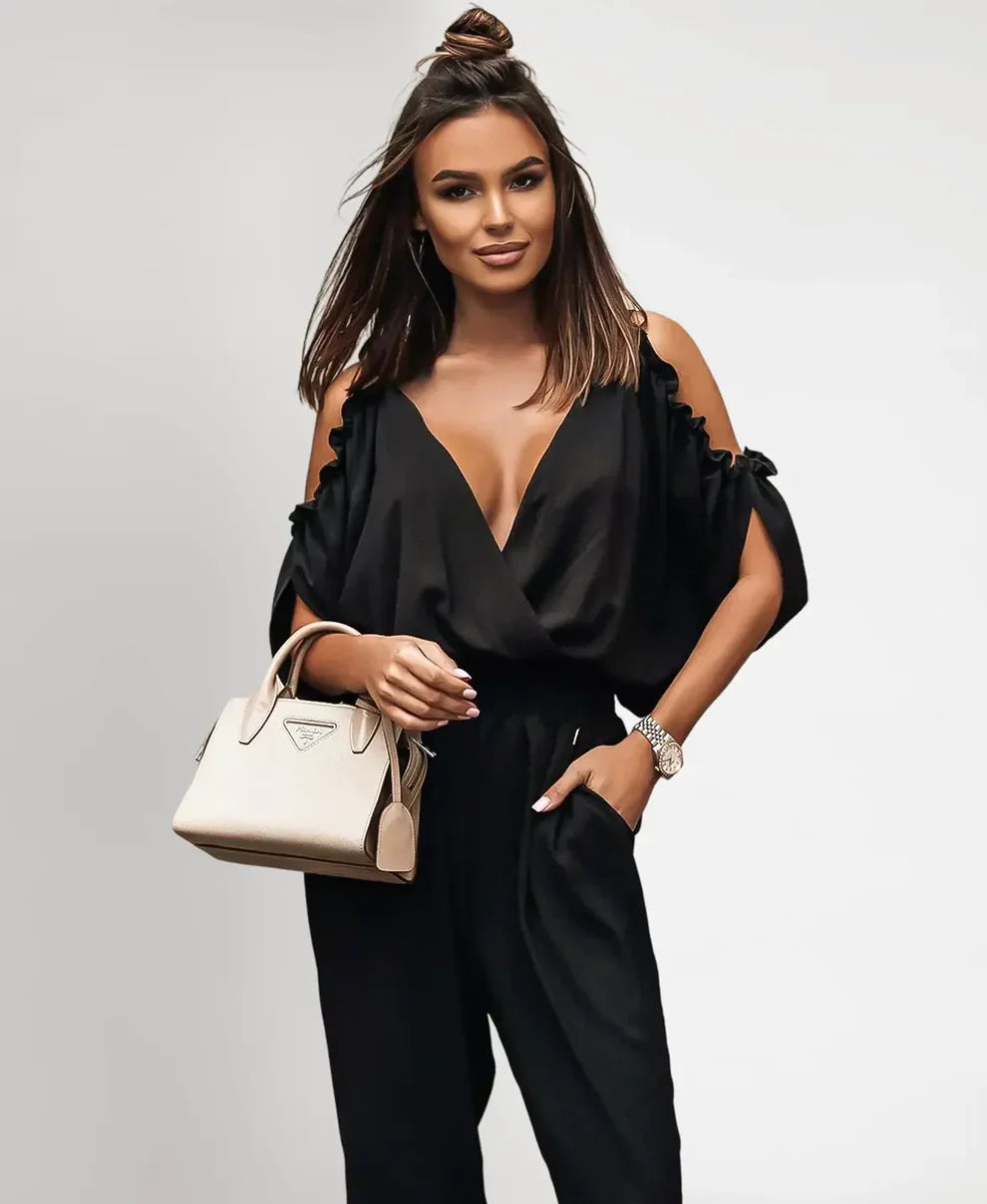 Celeste Cut-Out Shoulder Jumpsuit