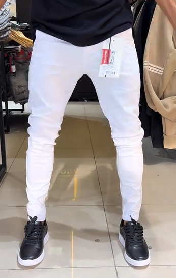 Men’s Slim-Fit Casual Solid Color Pants