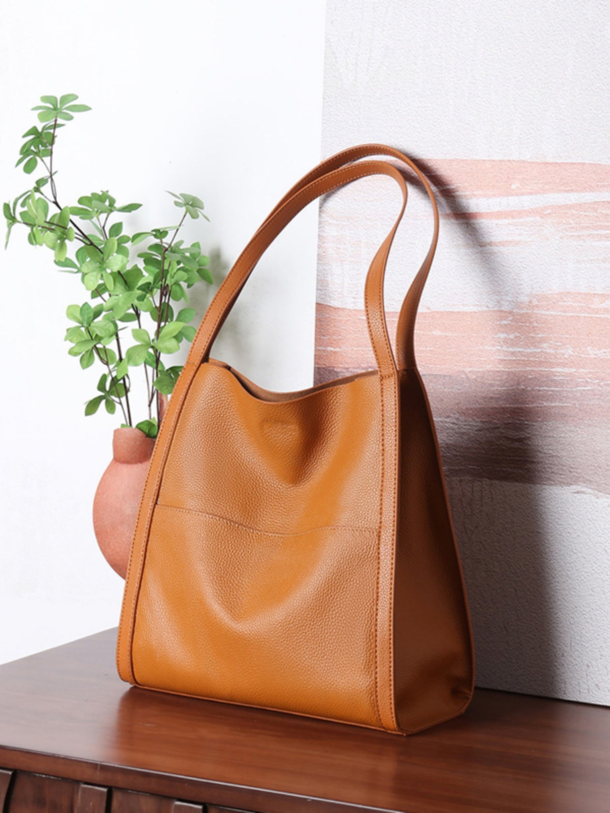 Amelia | Brown Leather Shoulder Purse