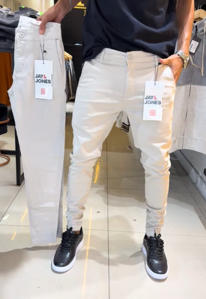 Men’s Slim-Fit Casual Solid Color Pants